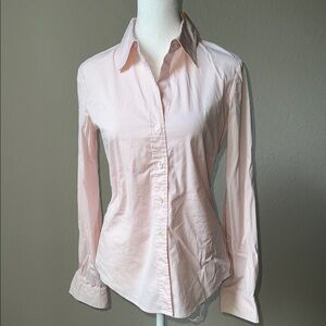 THEORY Classic Pink Button-Up Women's Top